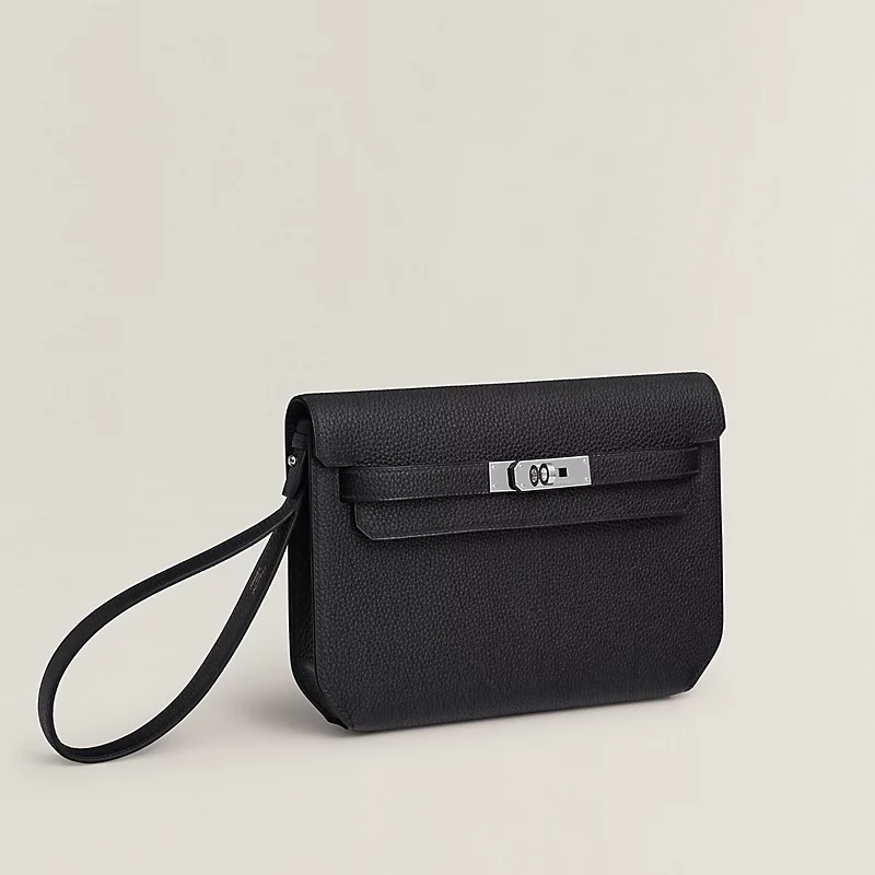 Hermes Kelly Depeches 25 Monochrome Pouch - Image 10